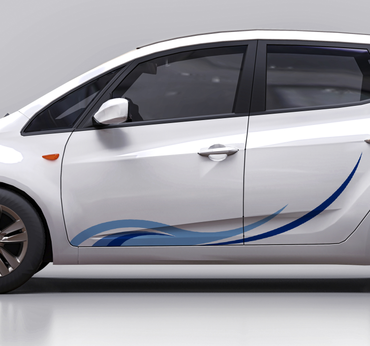 αυτοκόλλητο αυτοκινήτου εικονογράφηση κύμα αυτοκινήτου - TenStickers