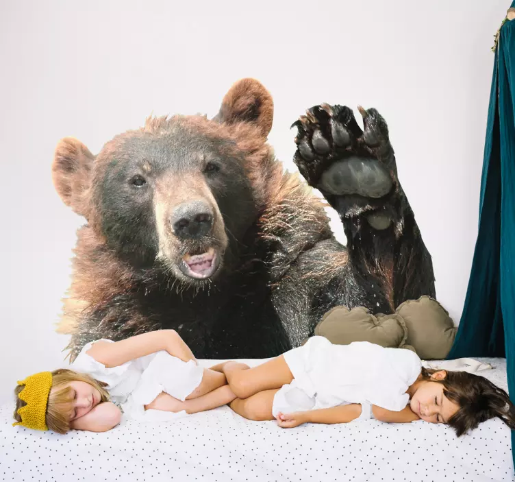 κουνώντας αρκούδα άγρια ζώα decal - TenStickers