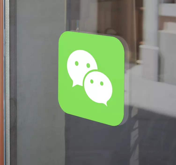 αυτοκόλλητο παραθύρου λογότυπου wechat - TenStickers