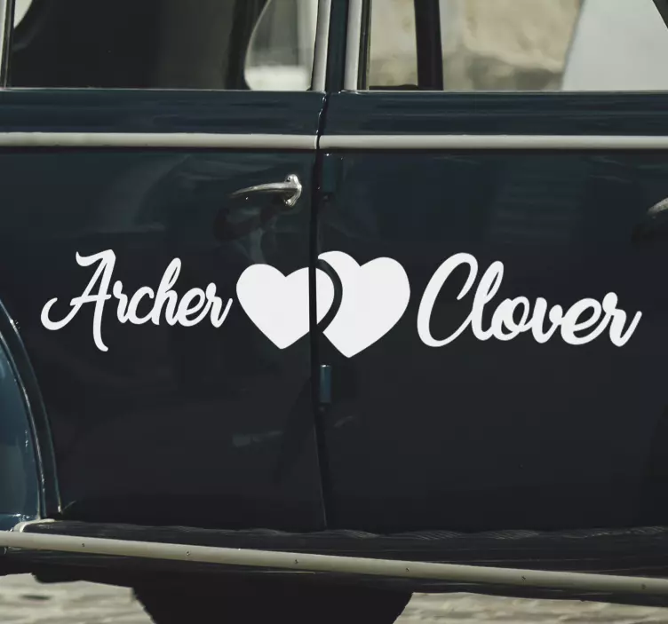 αυτοκόλλητο αυτοκινήτου τελετή γάμου - TenStickers