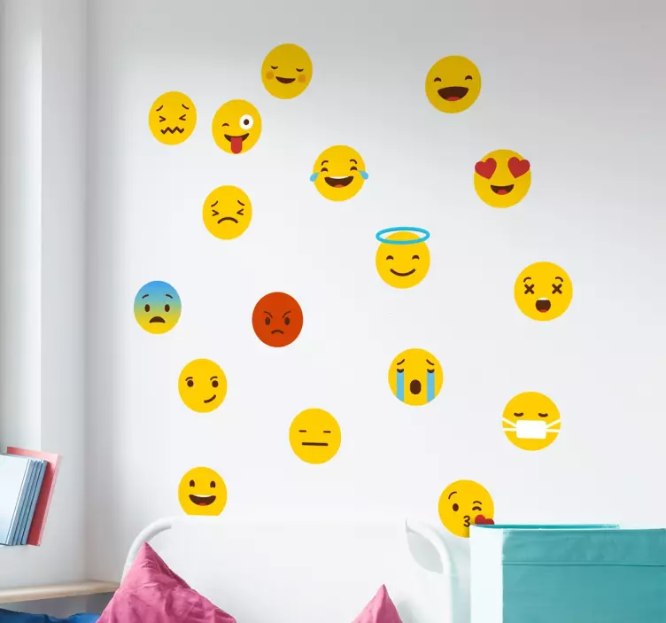 αυτοκόλλητα τοίχου whatsapp emoji - TenStickers