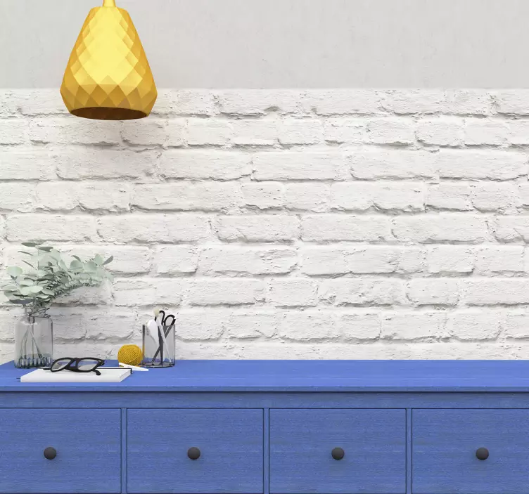 ταπετσαρία από λευκό τούβλο βινυλίου - TenStickers