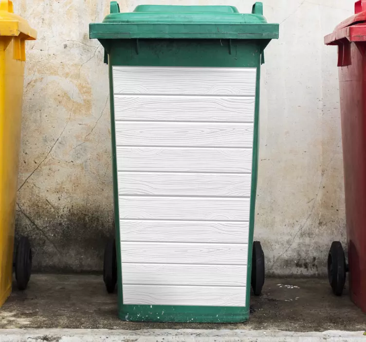 αυτοκόλλητο με λευκό ξύλινες σανίδες - TenStickers