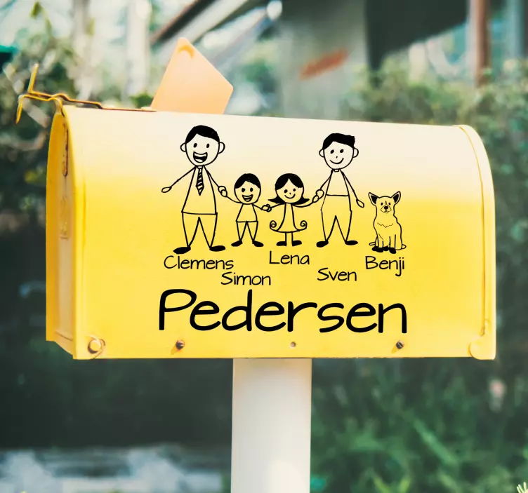 Αυτοκόλλητος πίνακας έργο τέχνης οικογενειακού χαρακτήρα - TenStickers