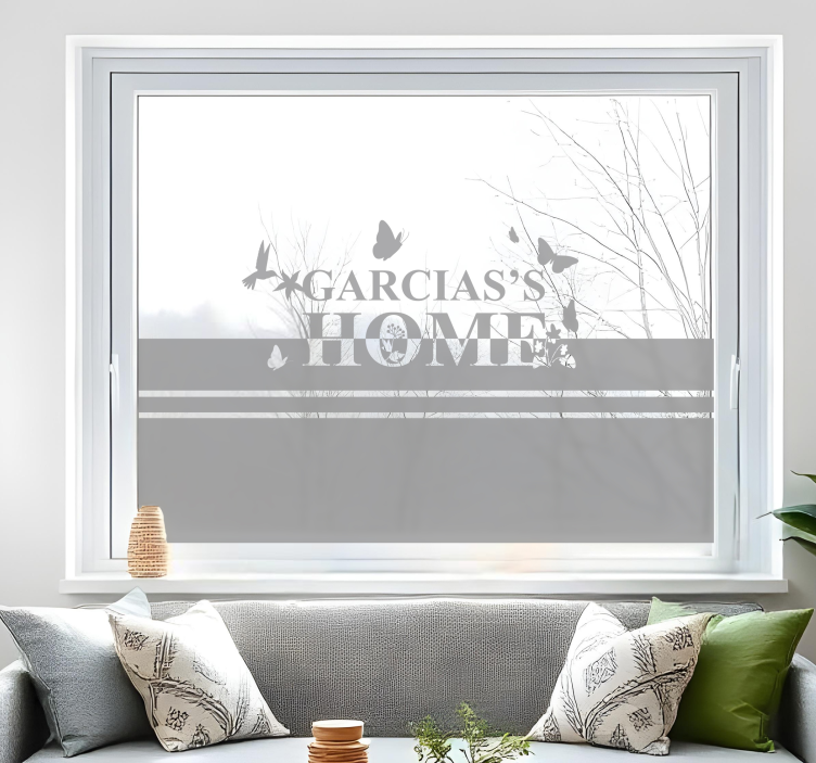 Αυτοκόλλητα Παράθυρα κείμενο με φυτά - TenStickers