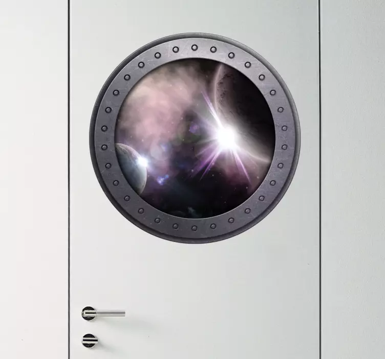 αυτοκόλλητο πόρτας από παράθυρο σε χώρο - TenStickers