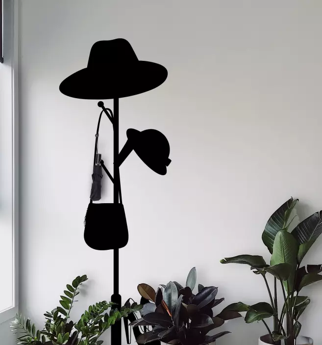 γυναικεία ρούχα κρεμάστρα αυτοκόλλητα - TenStickers