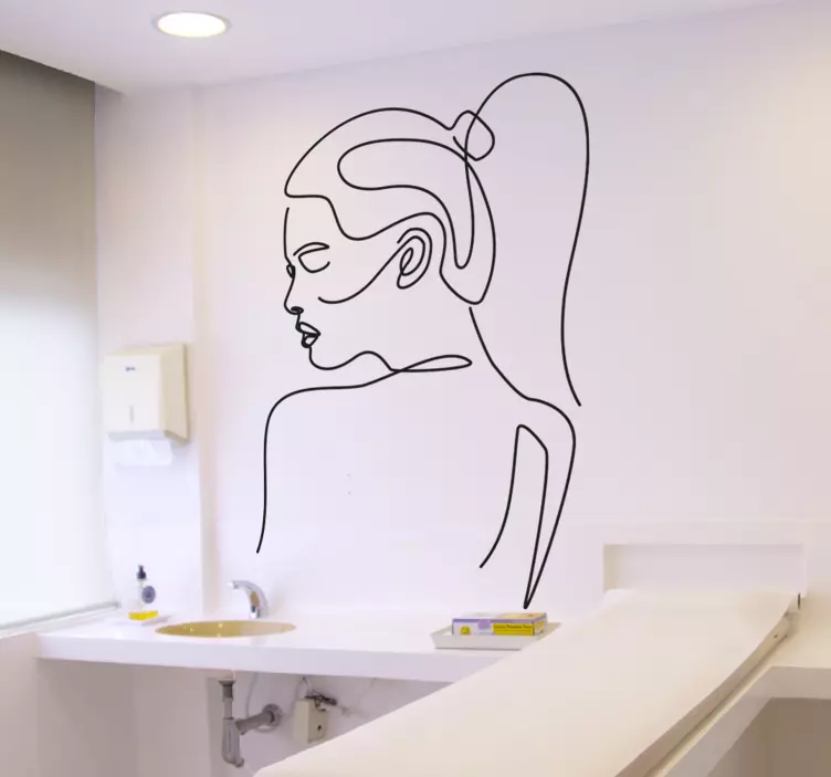 αυτοκόλλητο κομψή τέχνη γυναικών - TenStickers
