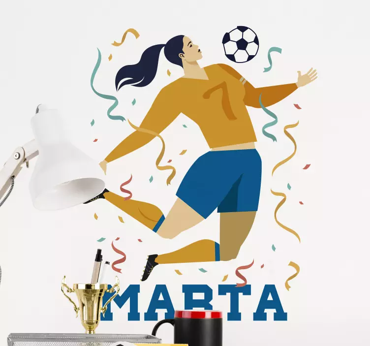 γυναικείο παγκόσμιο κύπελλο με όνομα ποδοσφαίρου decal - TenStickers