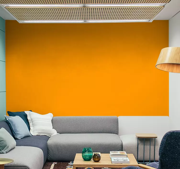 κίτρινο απλό φύλλο βινυλίου τοίχου - TenStickers