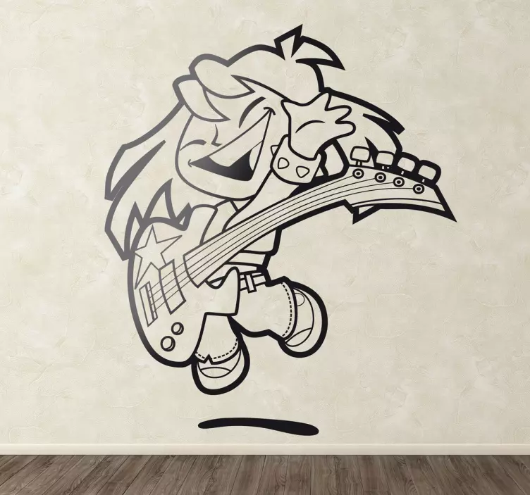 αυτοκόλλητο νεαρός μπασίστας - TenStickers