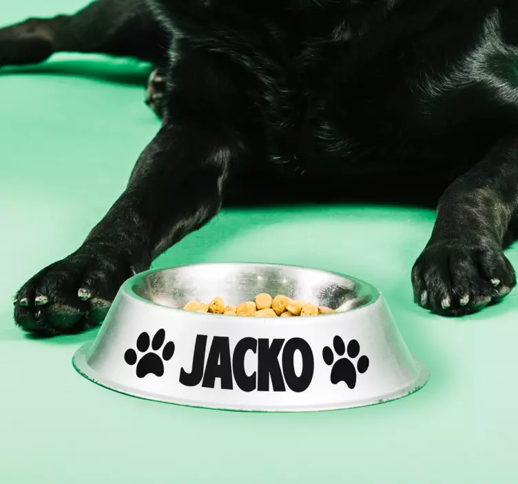 αυτοκόλλητο με το όνομα του σκύλου σας - TenStickers