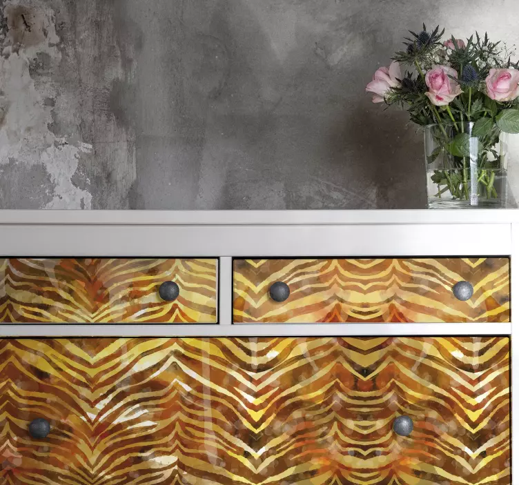 αυτοκόλλητο με ζέβρα ακουαρέλα υφή - TenStickers