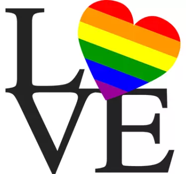 Αυτοκόλλητο τοίχου αγάπης lgbt - TenStickers
