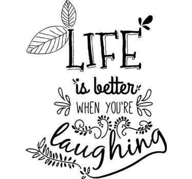 όμορφη ζωή γελοιοποιημένου wall decal - TenStickers