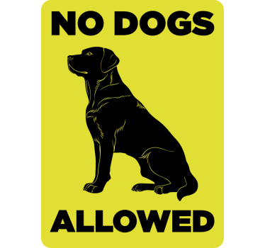 Αυτοκόλλητο για βιτρίνες no dogs allowed - TenStickers