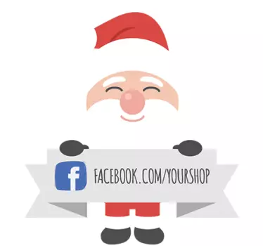 Χριστουγεννιάτικο αυτοκόλλητο facebook για επιχειρήσεις - TenStickers