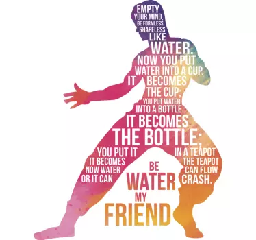 Bruce lee decal απόσπασμα προσωπικότητας - TenStickers