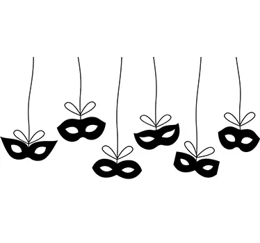 καρναβάλι μάσκες τοίχου decal - TenStickers