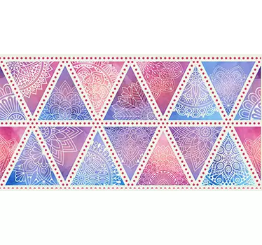 Boho τρίγωνα συνοριακό decal - TenStickers