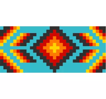 Αυτοκόλλητο "huichol μεξικάνικη τέχνη στα σύνορα" - TenStickers