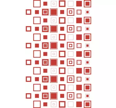 κουτί doccia αυτοκόλλητο γεωμετρικά τετράγωνα - TenStickers