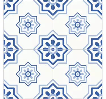 αυτοκόλλητο μπλε πλακάκια - TenStickers