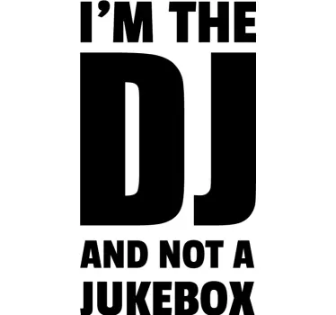 είμαι το dj και όχι ένα decal laptop jukebox - TenStickers