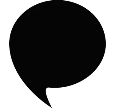 αυτοκόλλητο μαυροπίνακα φούσκα ομιλία - TenStickers