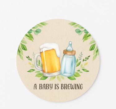 Αυτοκόλλητα Παράθυρα ετικέτα μπύρας για baby shower - TenStickers