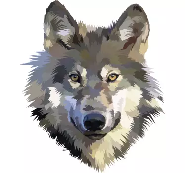 αυτοκόλλητο lobo vintage άγριων ζώων - TenStickers