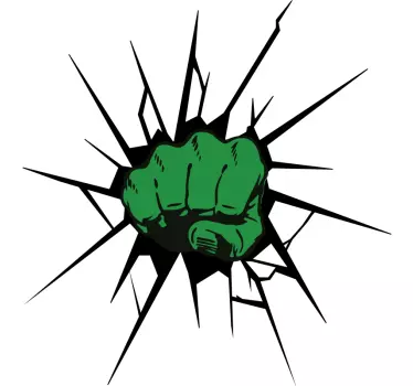 αυτοκόλλητο hulk smash home wall - TenStickers