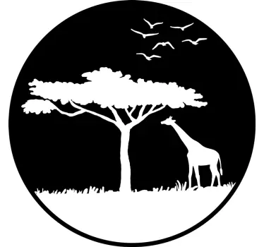 ντεκόρ τοίχου καθιστικού τοπίο σαβάνας - TenStickers