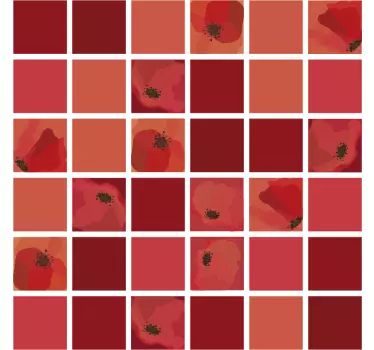 μεταφορά πλακιδίων μωσαϊκού παπαρούνας - TenStickers