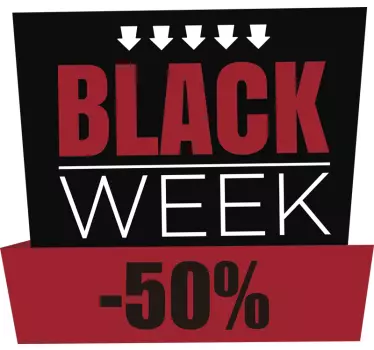 Αυτοκόλλητα προσφορών black week -50% - TenStickers