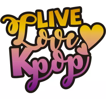 ζωντανή, αγάπη kpop ποπ μουσική decal - TenStickers