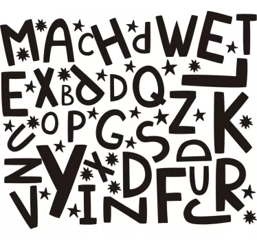 Decal παραθύρου αλφαβήτου - TenStickers