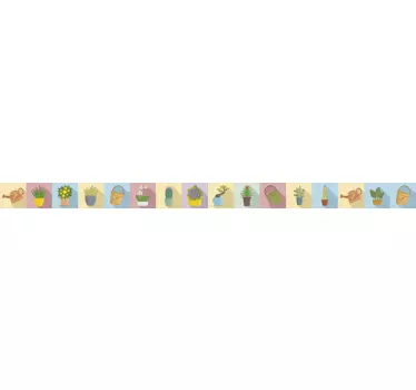 αυτοκόλλητο περίγραμμα γλάστρες - TenStickers