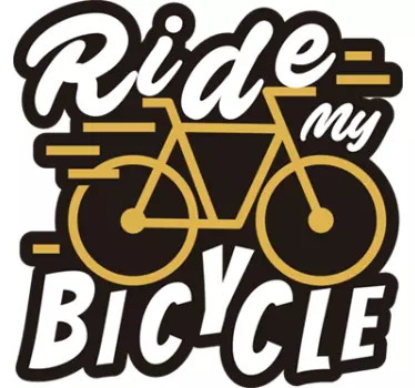 θέλω να οδηγήσω ένα αυτοκόλλητο τοίχου ποδηλασίας - TenStickers