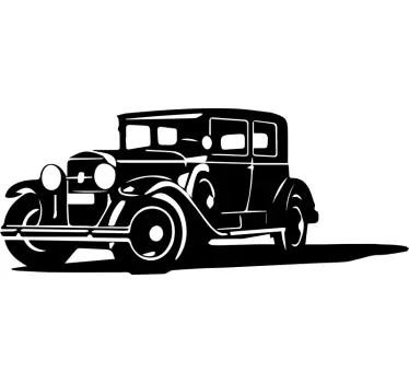 Vintage al capone και cadillac car decal - TenStickers