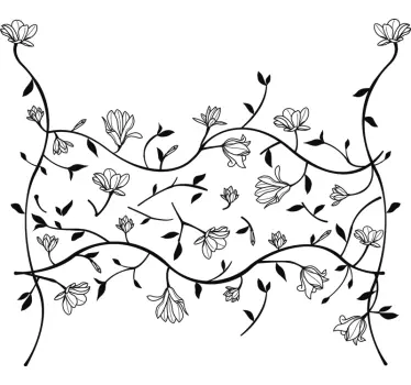 Magnolia floral decal τοίχο - TenStickers