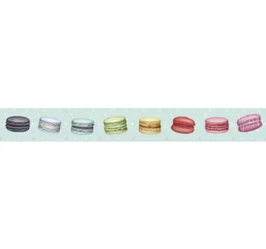 αυτοκόλλητο περίγραμμα πολύχρωμων macaroons - TenStickers