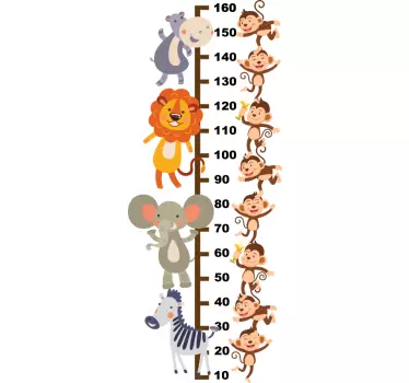 αυτοκόλλητο με μετρητή ύψους ζώων - TenStickers