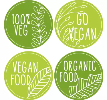 αυτοκόλλητο τοίχου vegan power food - TenStickers