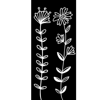 δύο είδη λουλουδιών ντους decal - TenStickers