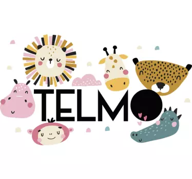 ζούγκλα με το όνομα wall art - TenStickers