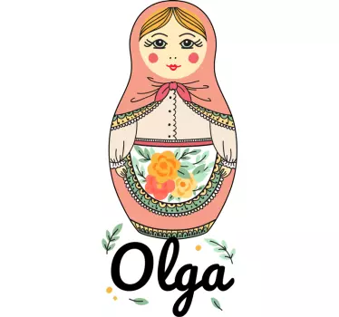 Matryoshka με όνομα παιχνίδι decal - TenStickers