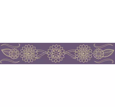 λουλουδάτο γείσο paisley διακόσμηση τοίχου - TenStickers