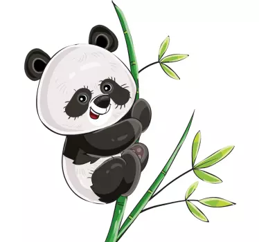 αναρρίχηση panda εικόνα wall art decal - TenStickers