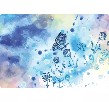 Floral σχέδιο και πεταλούδες - TenStickers